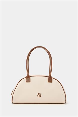 Retro El ve Omuz Çantası Bej