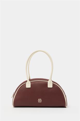 Retro El ve Omuz Çantası Bordo