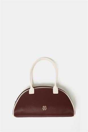 Retro El ve Omuz Çantası Bordo