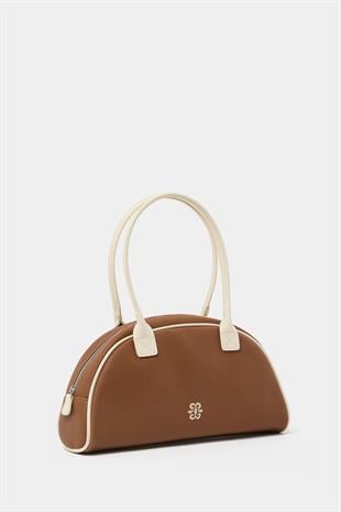 Retro El ve Omuz Çantası Taba