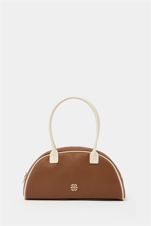 Retro El ve Omuz Çantası Taba