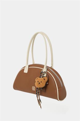 Retro El ve Omuz Çantası Taba