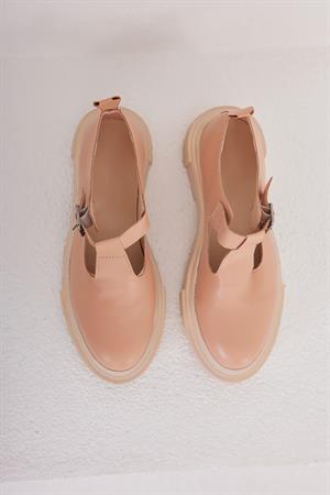 Kemerli Kalın Tabanlı Günlük Ayakkabı Vizon