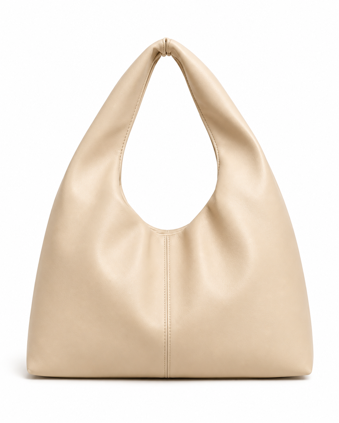 Shopper Omuz Çantası – Yumuşak Form Vintage Model Krem