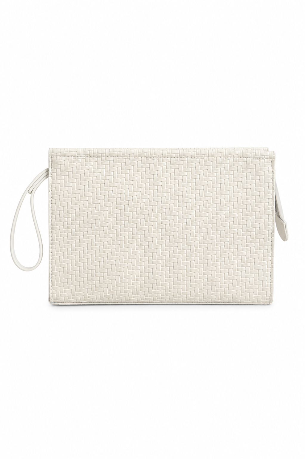 Kadın Portföy Çanta – Şık Tasarım, Günlük & Gece Kullanım Clutch Beyaz Örgü Desen