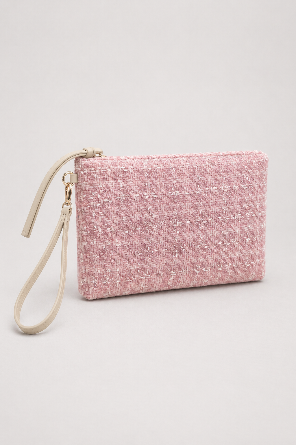 Clutch Çanta Dokuma El Çantası Bilek Askılı Yazlık Portföy Çanta Pudra