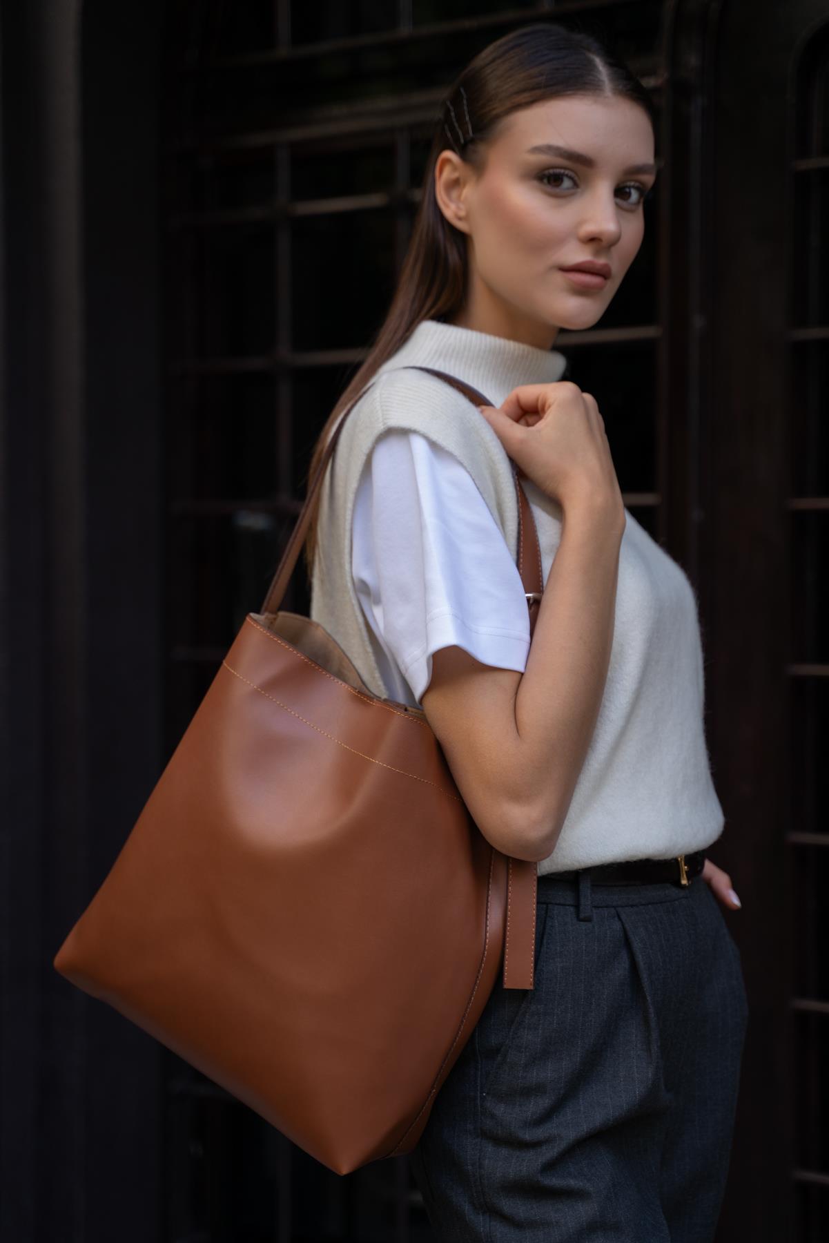 Taba Kadın Kısa Saplı Shopper Çanta