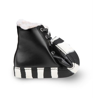Rollbab Siyah Soft Plush High Sneakers