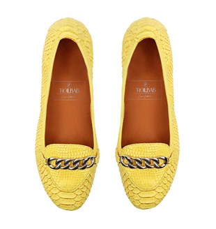 Rollbab Yellow Elegance Kadın Katlanabilir Babet Ayakkabı Çanta Set