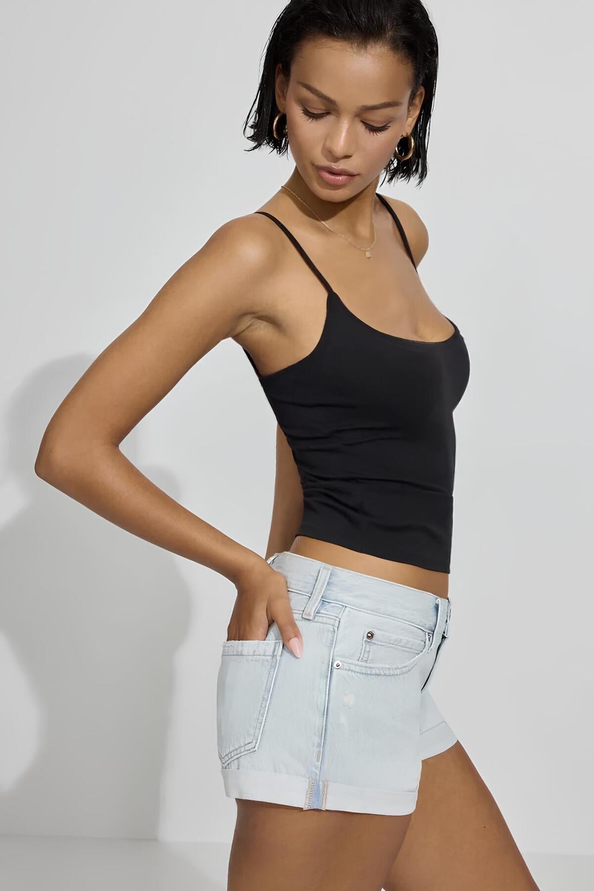 Siyah İnce Askılı Bluz