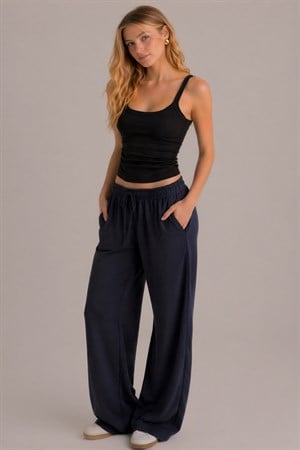 Siyah Ribana Askılı Top-Slim Fit Kadın Atlet