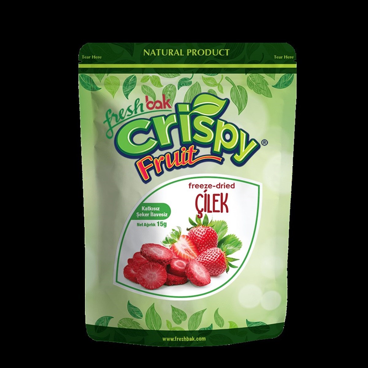 FRESHBAK Freeze Dried Çilek 15 gr / Çıtır Meyve Cipsi