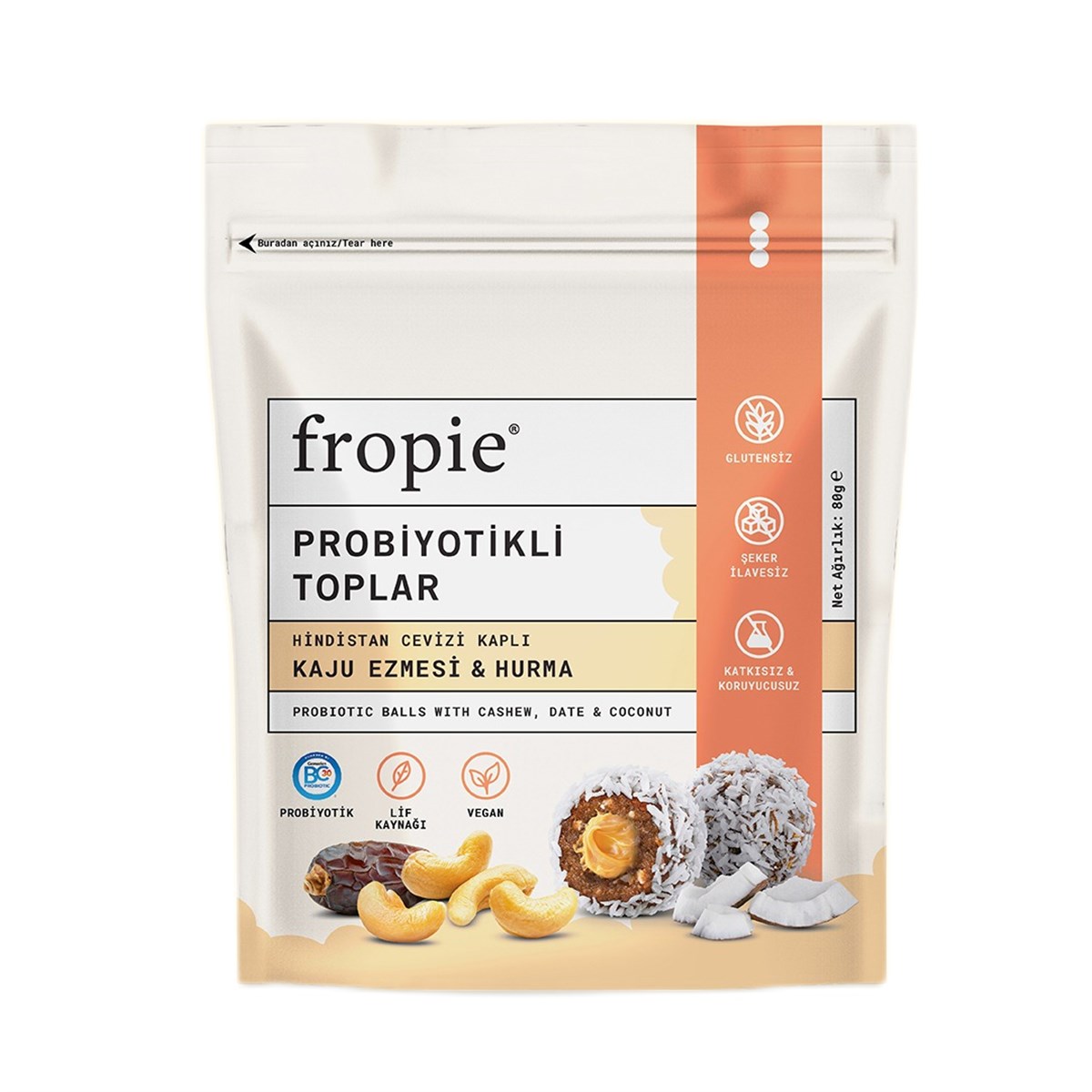 FROPIE Yer Fıstığı Ezmeli Probiyotik Topları 80 Gr