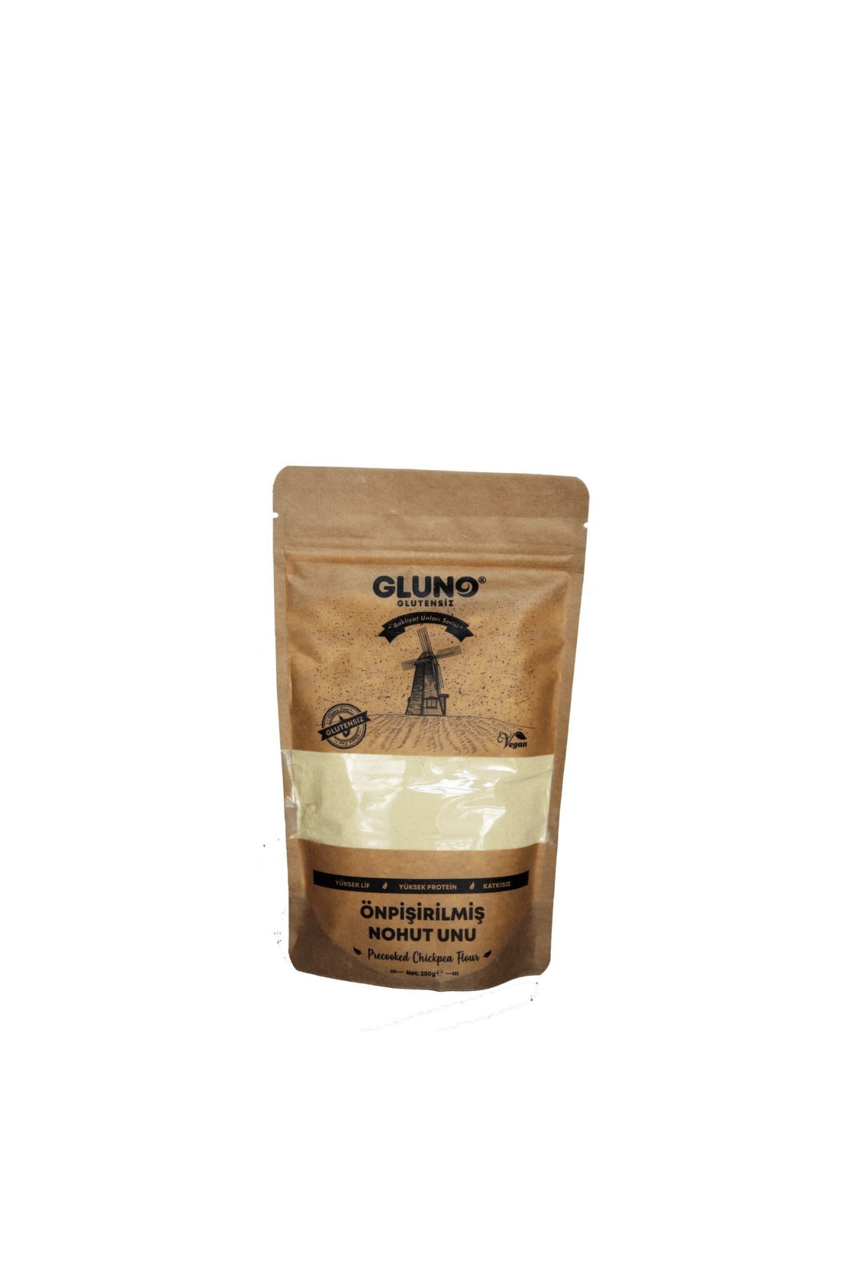 GLUNO GLUTENSİZ Önpişirilmiş Nohut Unu 250 Gr