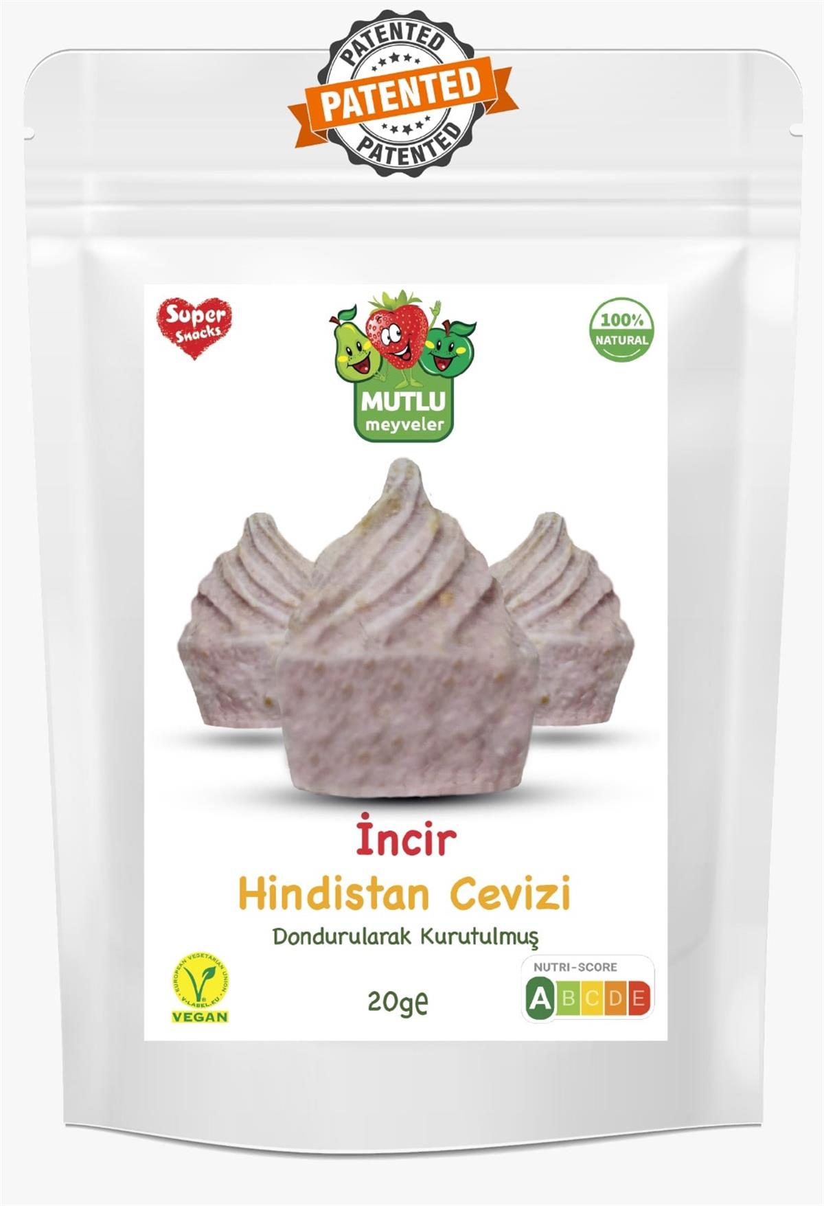 MUTLU MEYVELER Dondurularak Kurutulmuş İncir Hindistan Cevizi Drop 20g