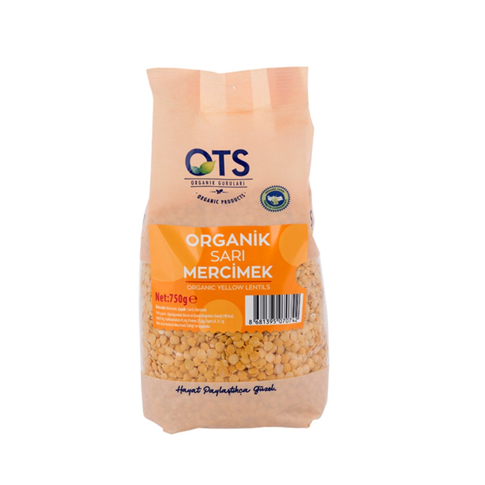 OTS Organik Sarı Mercimek 750 gr