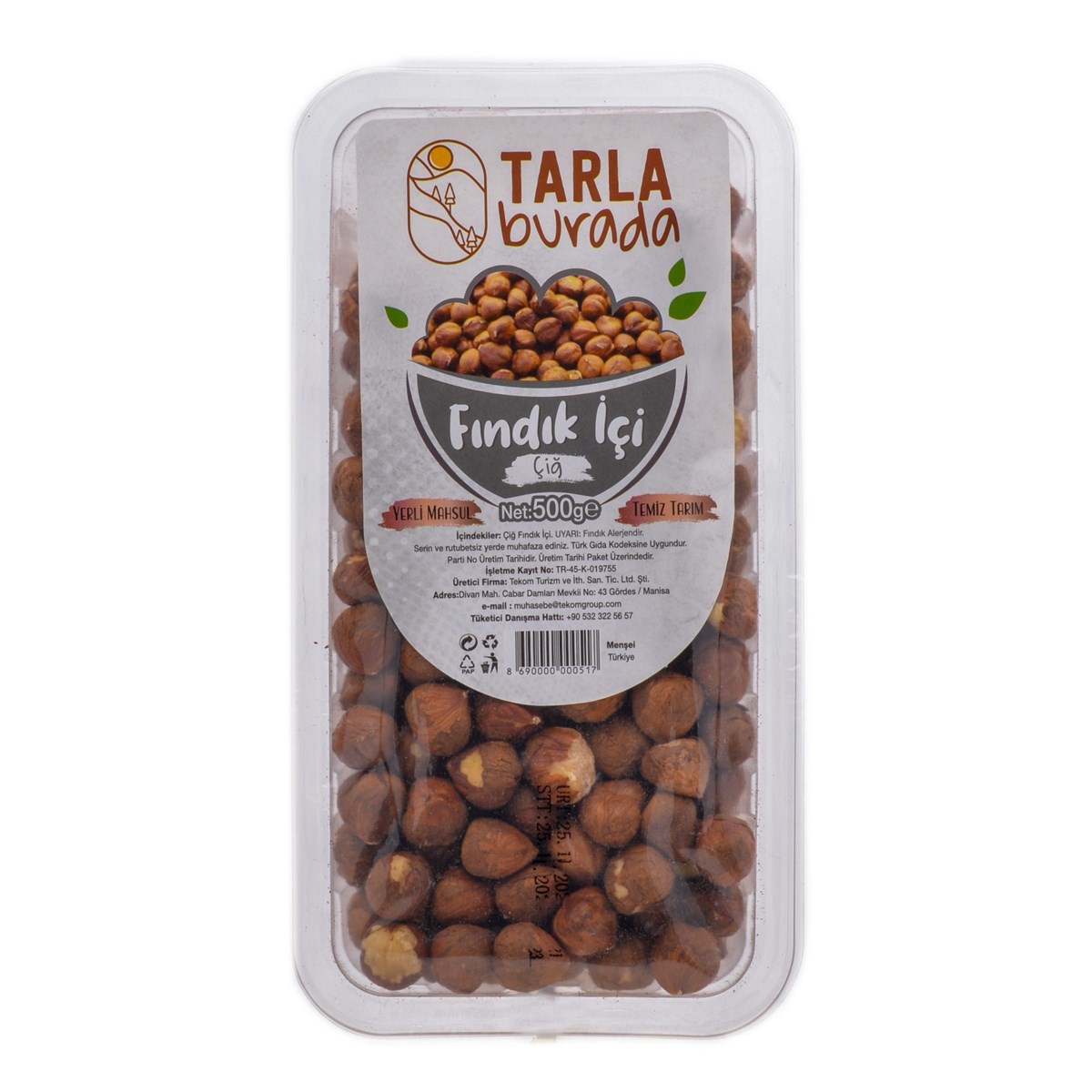 TARLABURADA Çiğ Fındık İçi Giresun 500 GR
