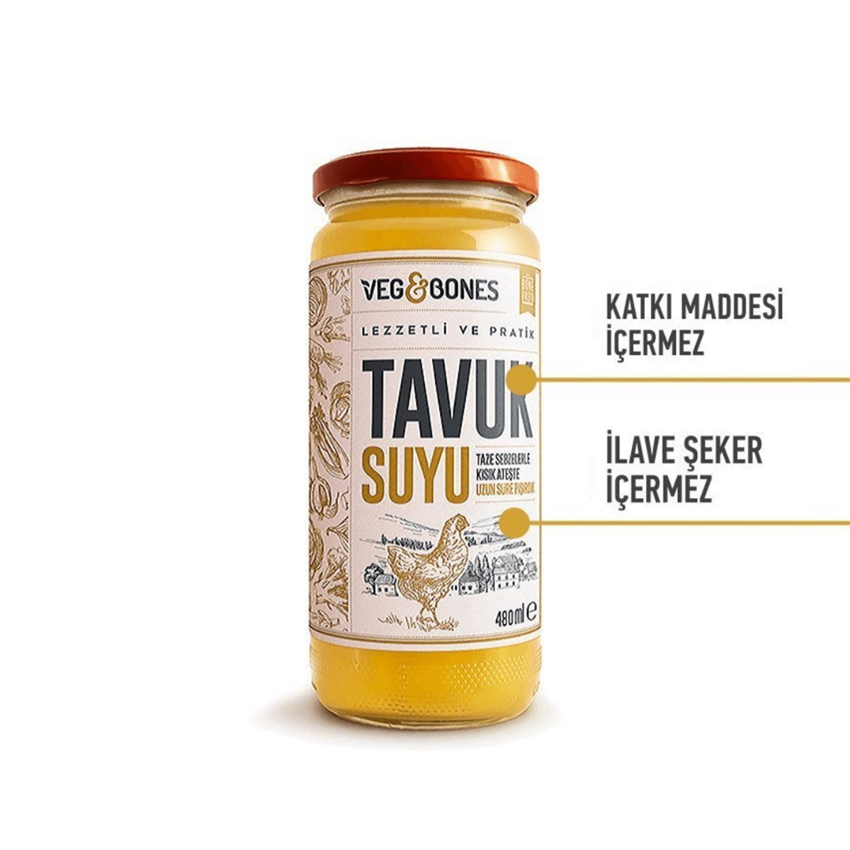 VEG&BONES Tavuk Suyu 480 ml