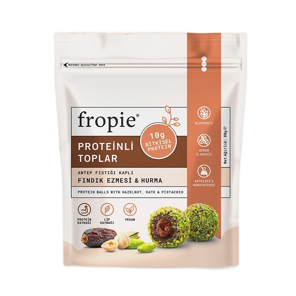 FROPIE Fındık Ezmeli Protein Topları 80 Gr