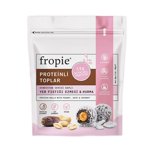 FROPIE Yer Fıstığı Ezmeli Protein Topları 80 Gr