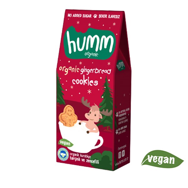 HUMM ORGANIC Zencefilli-Tarçınlı Vegan Kurabiye55G