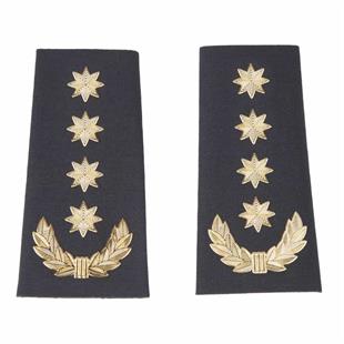 1. Sınıf Emniyet Müdürü Apoleti 3 Boyutlu Plastik Günlük Görev Rütbesi 4 Yıldız