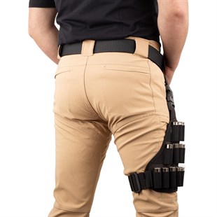 15 Kapasiteli Ayarlanabilir Avcı Bacak Fişekliği (12/16/20 Calibre) Siyah