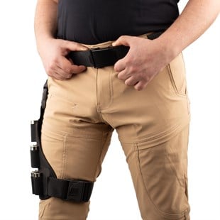 15 Kapasiteli Ayarlanabilir Avcı Bacak Fişekliği (12/16/20 Calibre) Siyah