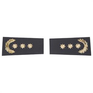 2. Sınıf Emniyet Müdürü Apoleti 3 Boyutlu Plastik Günlük Görev Rütbesi 3 Yıldız