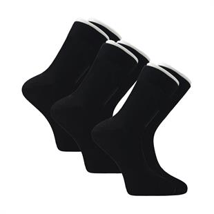 3 Çift Siyah Erkek Dikişsiz Bambu Çorap İnce Model