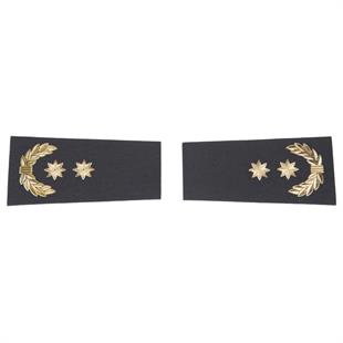 3. Sınıf Emniyet Müdürü Apoleti 3 Boyutlu Plastik Günlük Görev Rütbesi 2 Yıldız