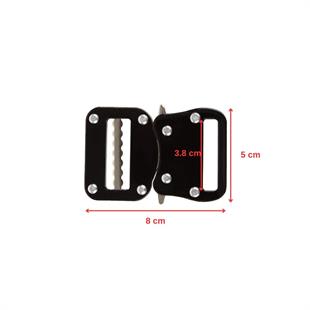 4cm Güçlendirilmiş Taktik Kemer Tokası Siyah