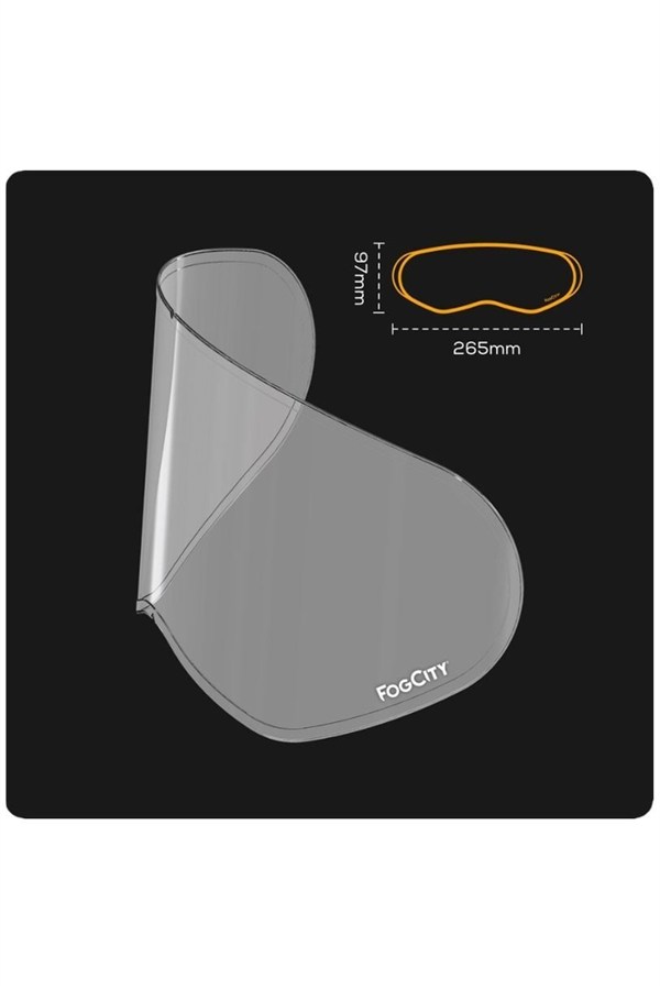 FogCity Pinlock Easy Enduro Kask Standart Buğu Önleyici Şeffaf Cam FC003