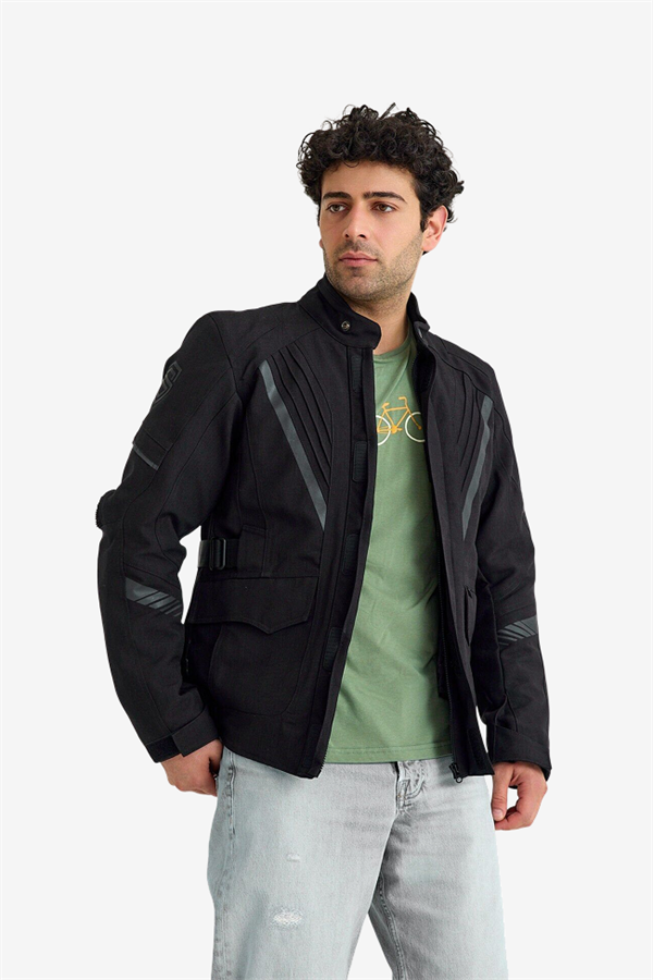 Scudo Alaska Cordura Siyah Kışlık Erkek Motosiklet Montu