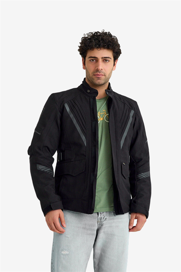 Scudo Alaska Cordura Siyah Kışlık Erkek Motosiklet Montu