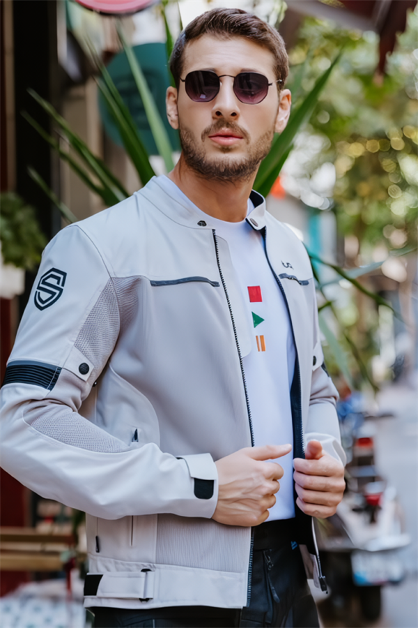 Scudo Milano Gri Yazlık Fileli Erkek Motosiklet Montu