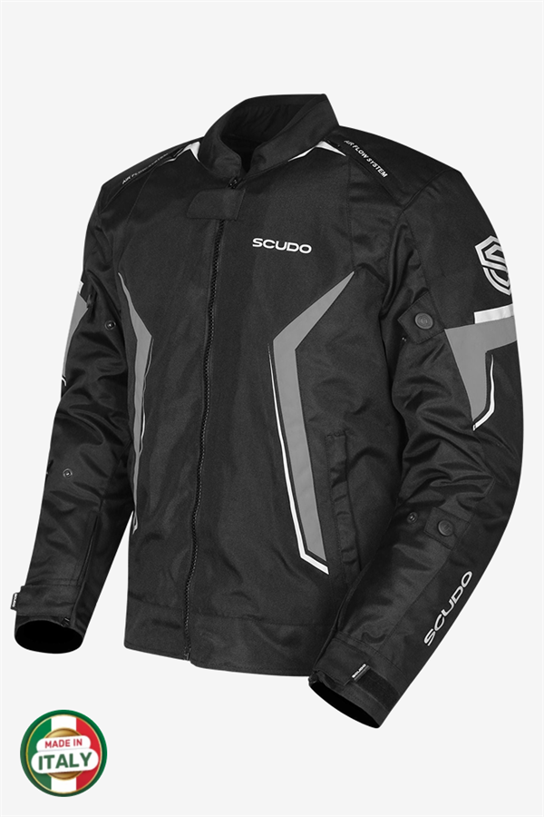 Scudo Roma 4 Mevsim Erkek Motosiklet Montu Siyah/Gri