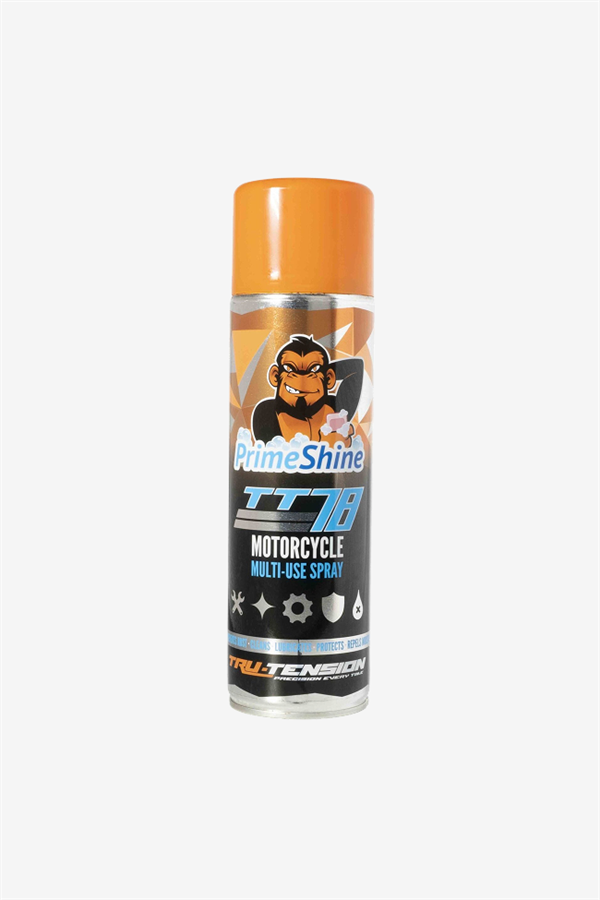 Tru-Tension M011 PrimeShine TT78 Multi-Use 500ml Motosiklet İçin Üstün Yağlama ve Temizleme Spreyi
