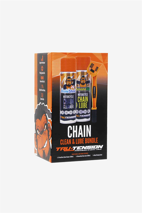 Tru-Tension M015 Chain Clean & Lube Bundle Motosiklet Zincir Temizleme ve Yağlama Kiti