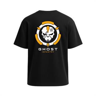 Airsoft İnfantry Sırt Baskılı Tişört Siyah