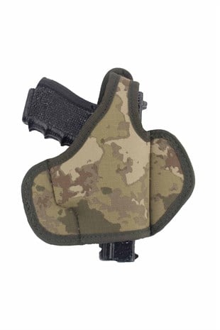 Airsoft Silah Kılıfı Universal Tüm Tabancalar İçin Dış Taşıma Sağ El Kumaş Yarım Kelebek Haki Kamuflaj