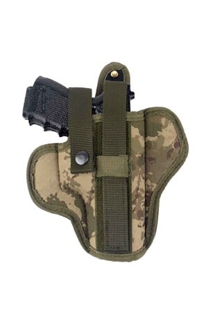 Airsoft Silah Kılıfı Universal Tüm Tabancalar İçin Dış Taşıma Sağ El Kumaş Tam Kelebek Haki Kamuflaj