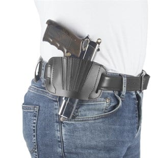 Airsoft Silah Kılıfı Universal Tüm Tabancalar İçin Dış Taşıma Deri Perdeli Siyah