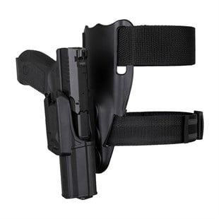 Akar Polimer Glock Alçak Taşıma Bel Bacak Tabanca Kılıfı - Siyah