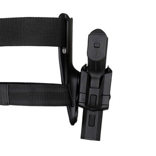 Akar Polimer Glock Alçak Taşıma Bel Bacak Tabanca Kılıfı - Siyah
