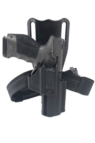 Akar Sarsılmaz SAR9 Alçak Taşıma Bel Bacak Kılıfı Siyah 1. Versiyon