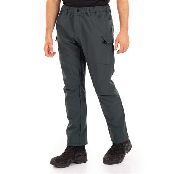 Alpha Softshell Taktik Pantolon İçi Polarlı Çok Cepli Antrasit