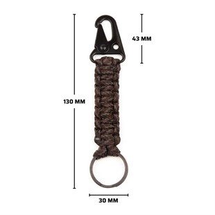Askeri Karabinalı Paracord Anahtarlık ve Çanta Askısı - Pöh Kamuflaj