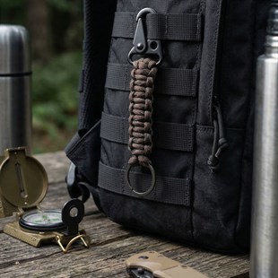 Askeri Karabinalı Paracord Anahtarlık ve Çanta Askısı - Pöh Kamuflaj