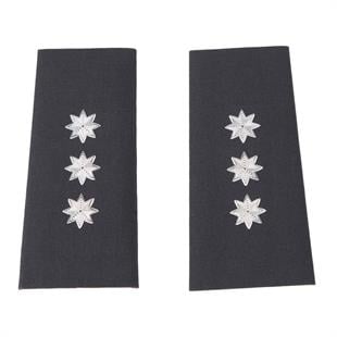 Başkomiser Apoleti 3 Boyutlu Plastik Günlük Görev Rütbesi 3 Yıldız